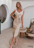 Boho Lace up Midi Dress Stevie